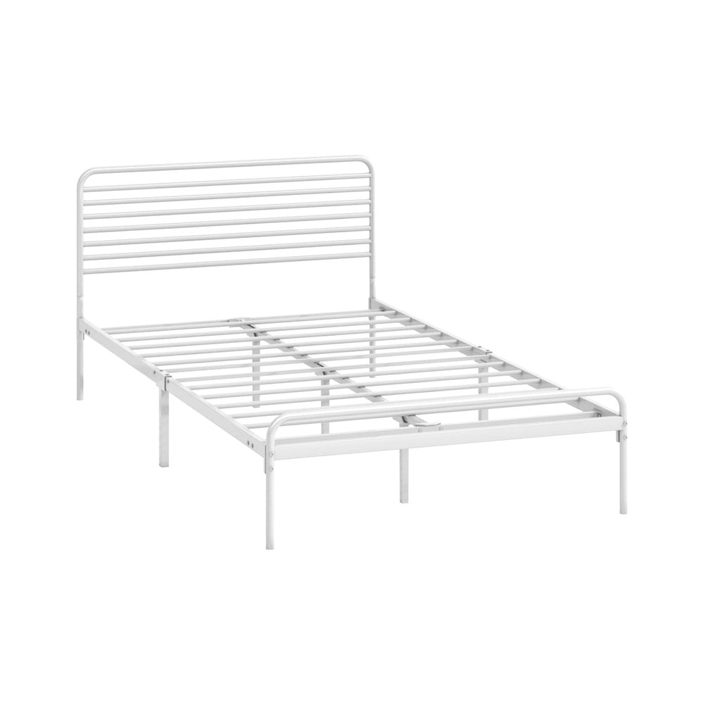 Oikiture Metal Bed Frame King Single Platform White-Metal Bed Frames-PEROZ Accessories