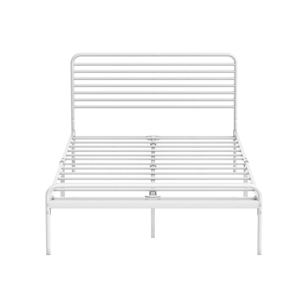 Oikiture Metal Bed Frame King Single Platform White-Metal Bed Frames-PEROZ Accessories