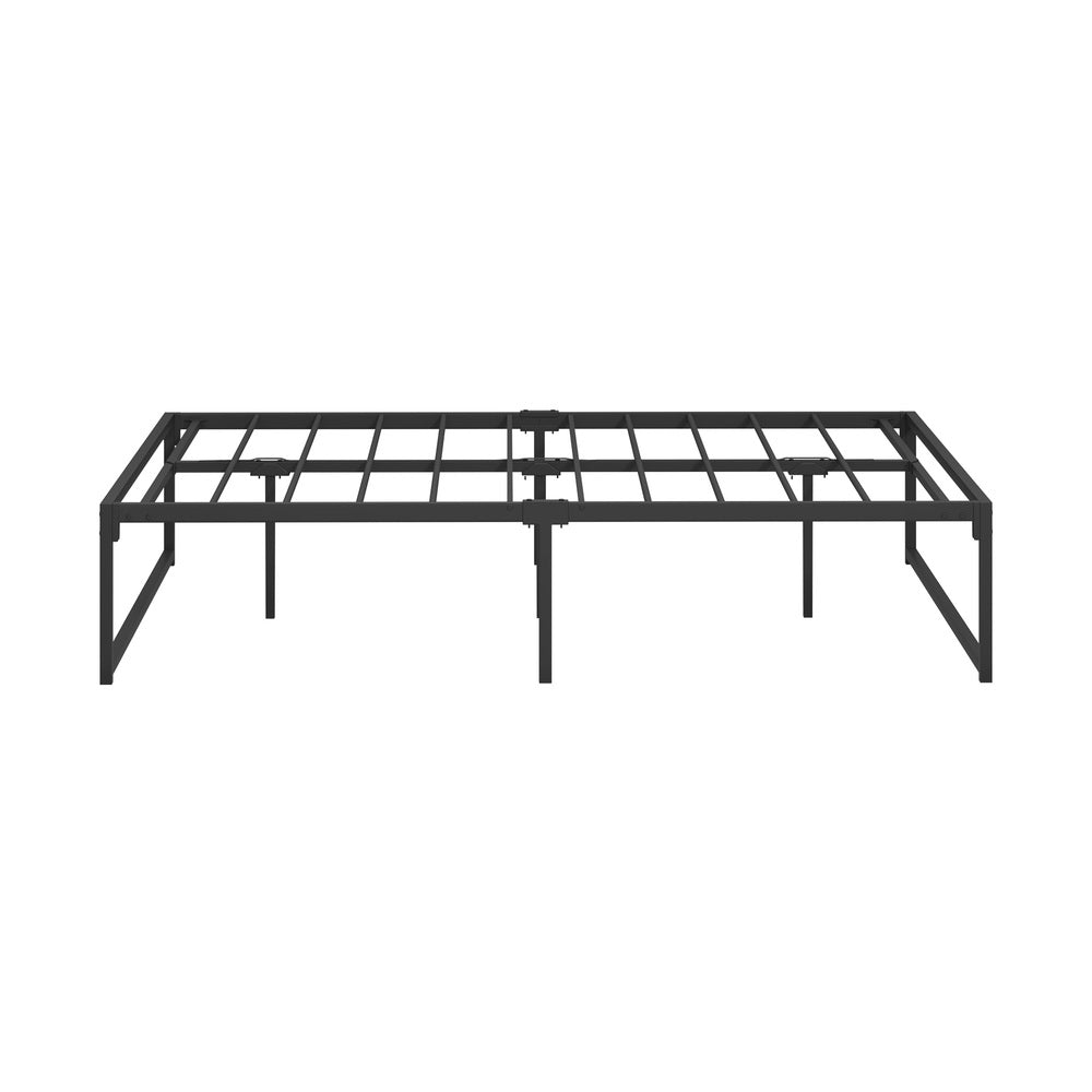 Oikiture Metal Bed Frame Double Size Beds Platform Black-Metal Bed Frames-PEROZ Accessories
