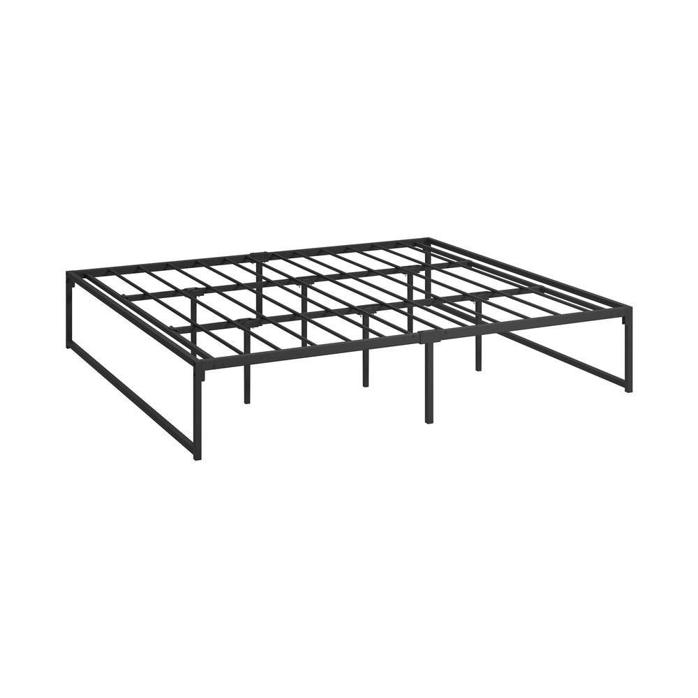 Oikiture Metal Bed Frame King Size Beds Base Platform Black-Metal Bed Frame-PEROZ Accessories