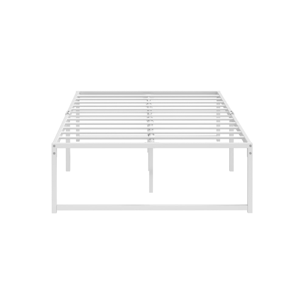 Oikiture Metal Bed Frame King Single Bed Base White-Metal Bed Frame-PEROZ Accessories