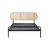 Oikiture Bed Frame Single Metal Base Rattan Headboard-Metal Bed Frame-PEROZ Accessories