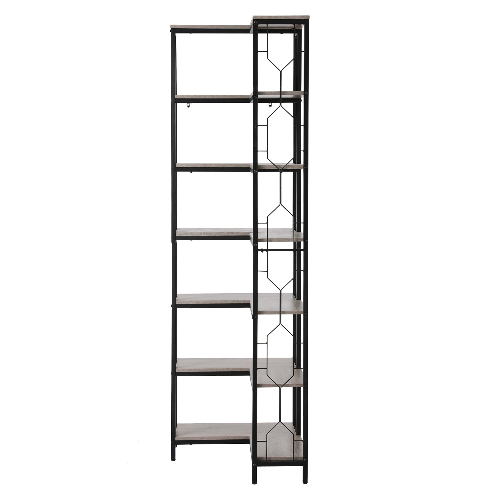Artiss 6 Tiers Bookshelf Corner Shelf Bookcase Display Shelves Oak-Furniture > Living Room > Bookcases & Shelves-PEROZ Accessories