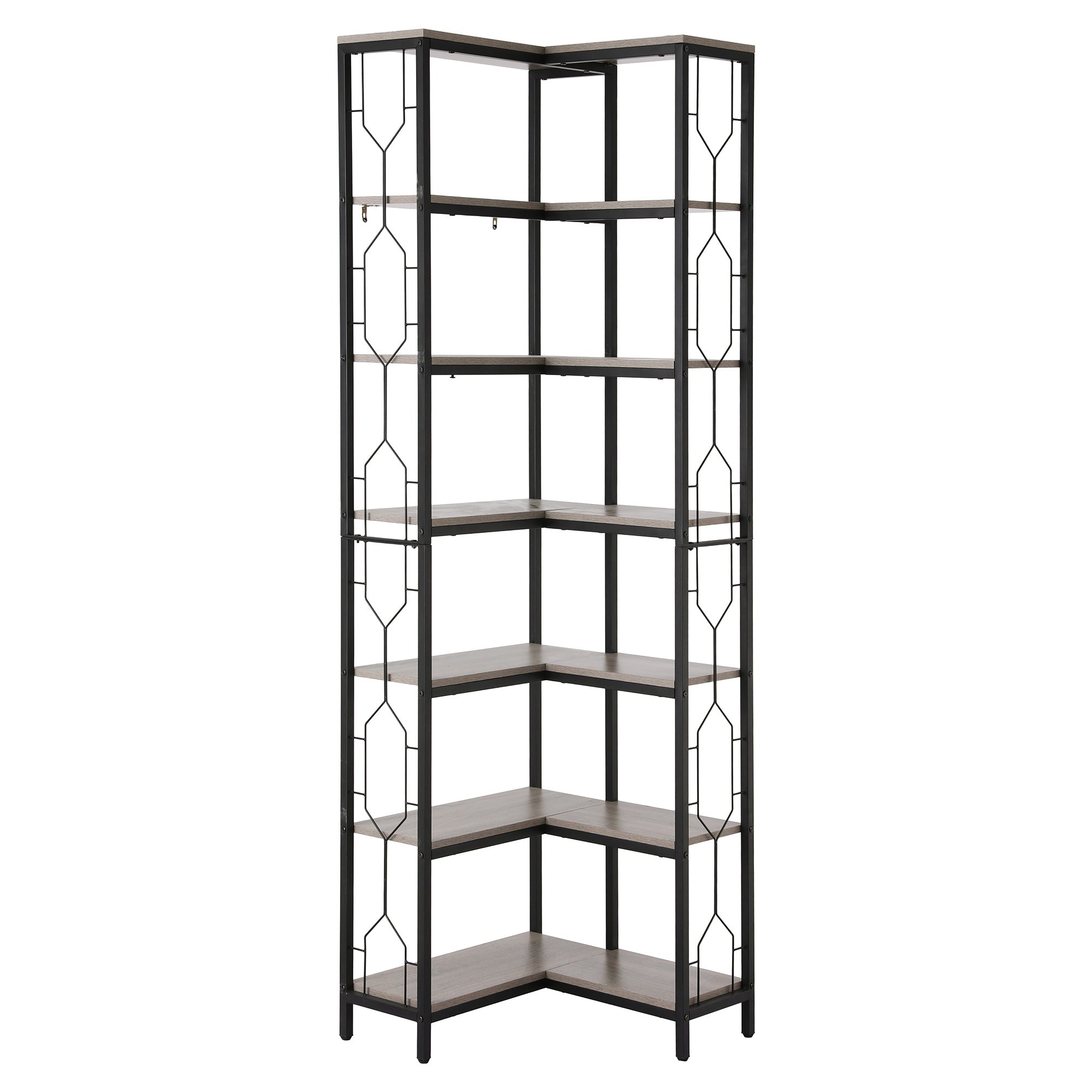 Artiss 6 Tiers Bookshelf Corner Shelf Bookcase Display Shelves Oak-Furniture > Living Room > Bookcases & Shelves-PEROZ Accessories