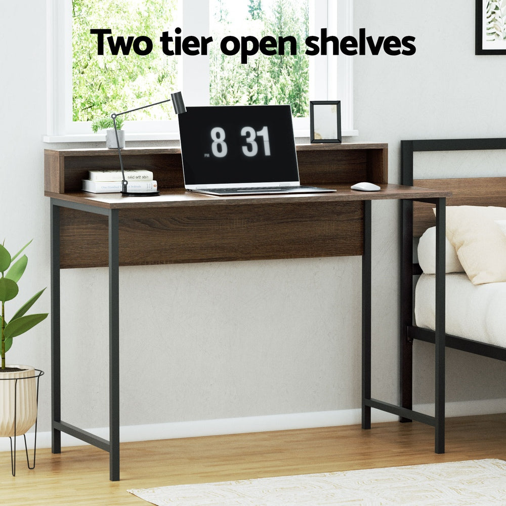 Artiss Computer Desk Shelf Oak 100CM-Office Desks-PEROZ Accessories