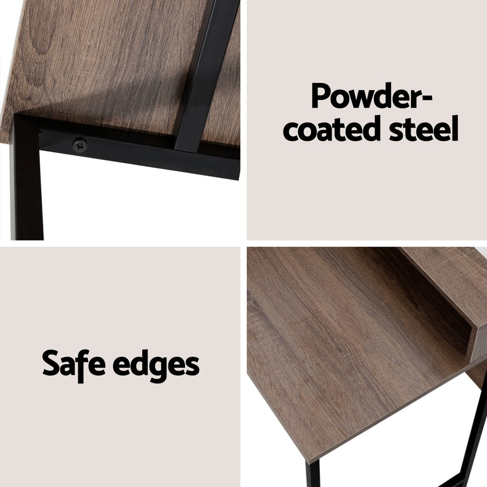 Artiss Computer Desk Shelf Oak 100CM-Office Desks-PEROZ Accessories