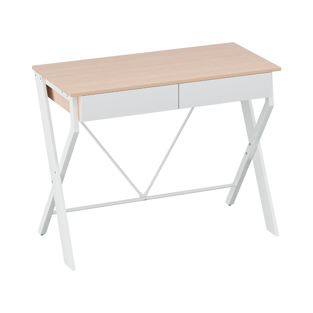 Artiss Computer Desk Drawer Oak 100CM-Furniture > Office-PEROZ Accessories