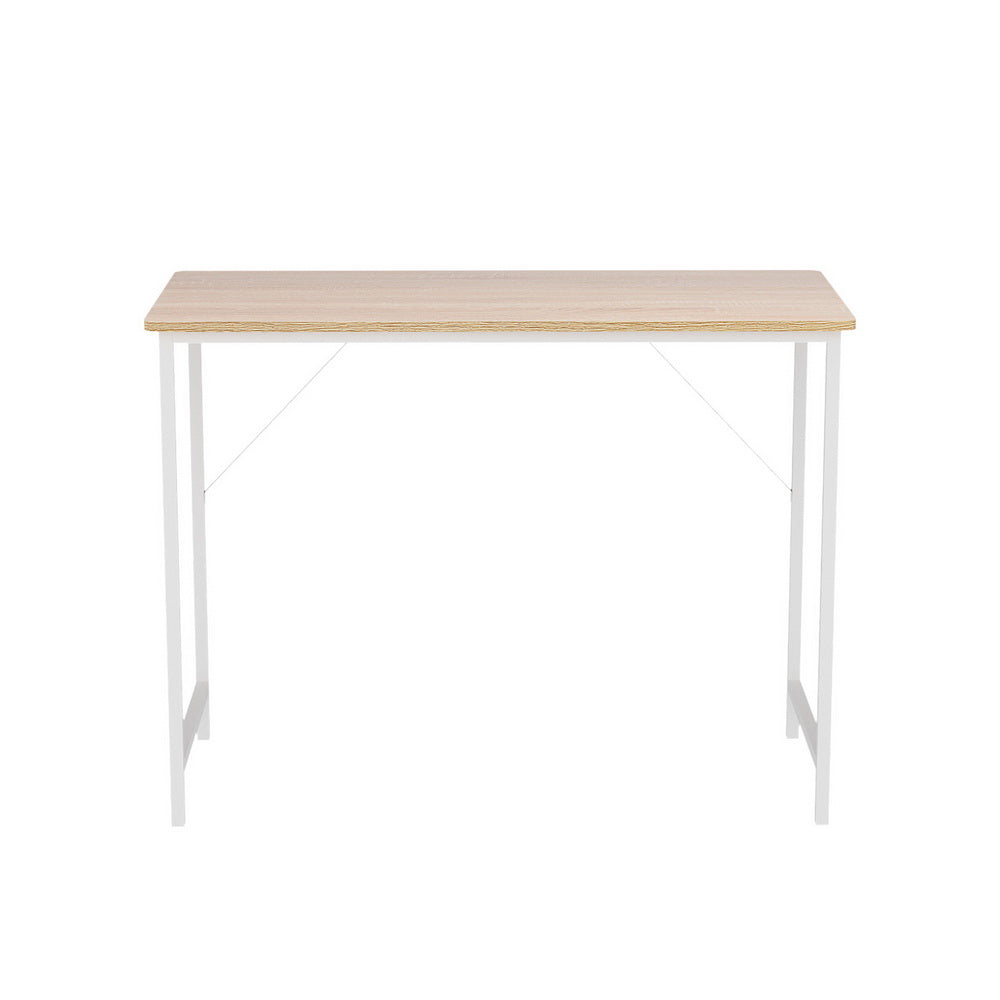Artiss Computer Desk Oak 100CM-Furniture > Office-PEROZ Accessories