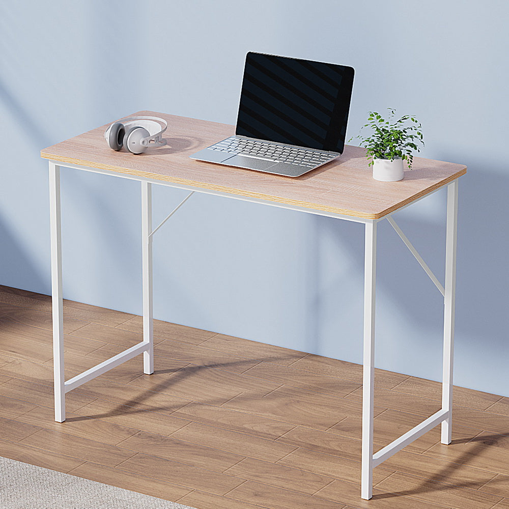 Artiss Computer Desk Oak 100CM-Furniture > Office-PEROZ Accessories