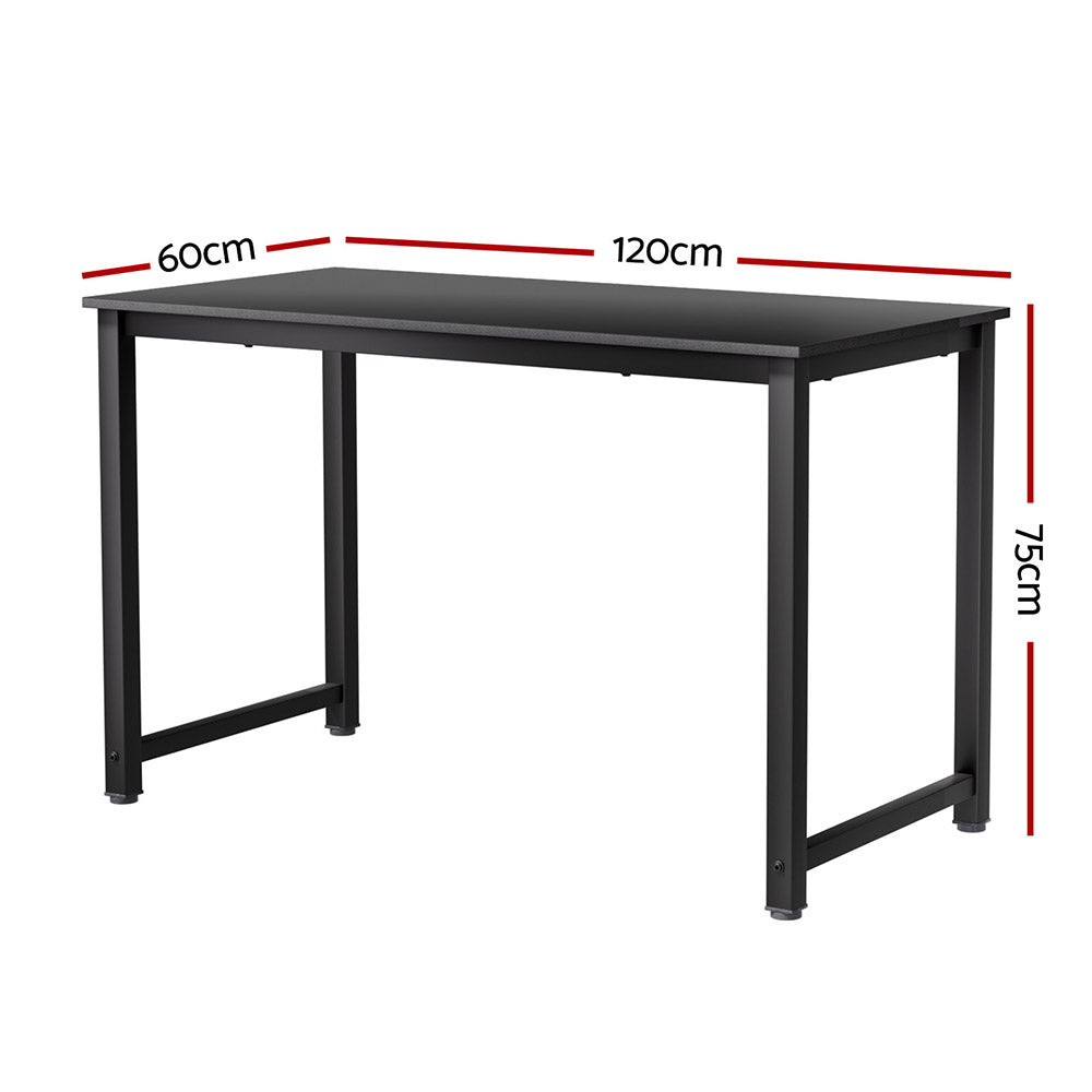 Artiss Computer Desk Home Office Study Table Black 120CM-Furniture > Office-PEROZ Accessories