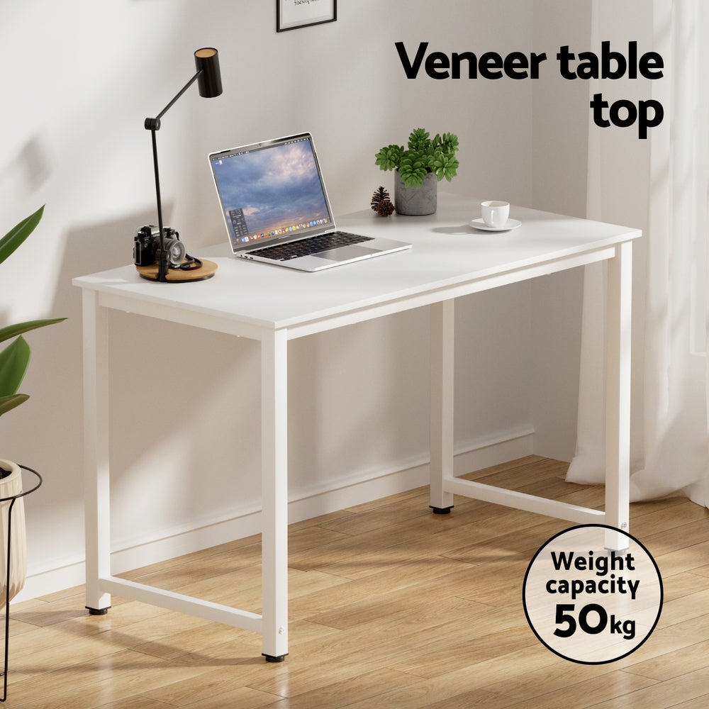 Artiss Computer Desk 120cm Executive Office Chairs Set PU Leather Low Back White-Furniture > Office > Office & Desk Chairs-PEROZ Accessories