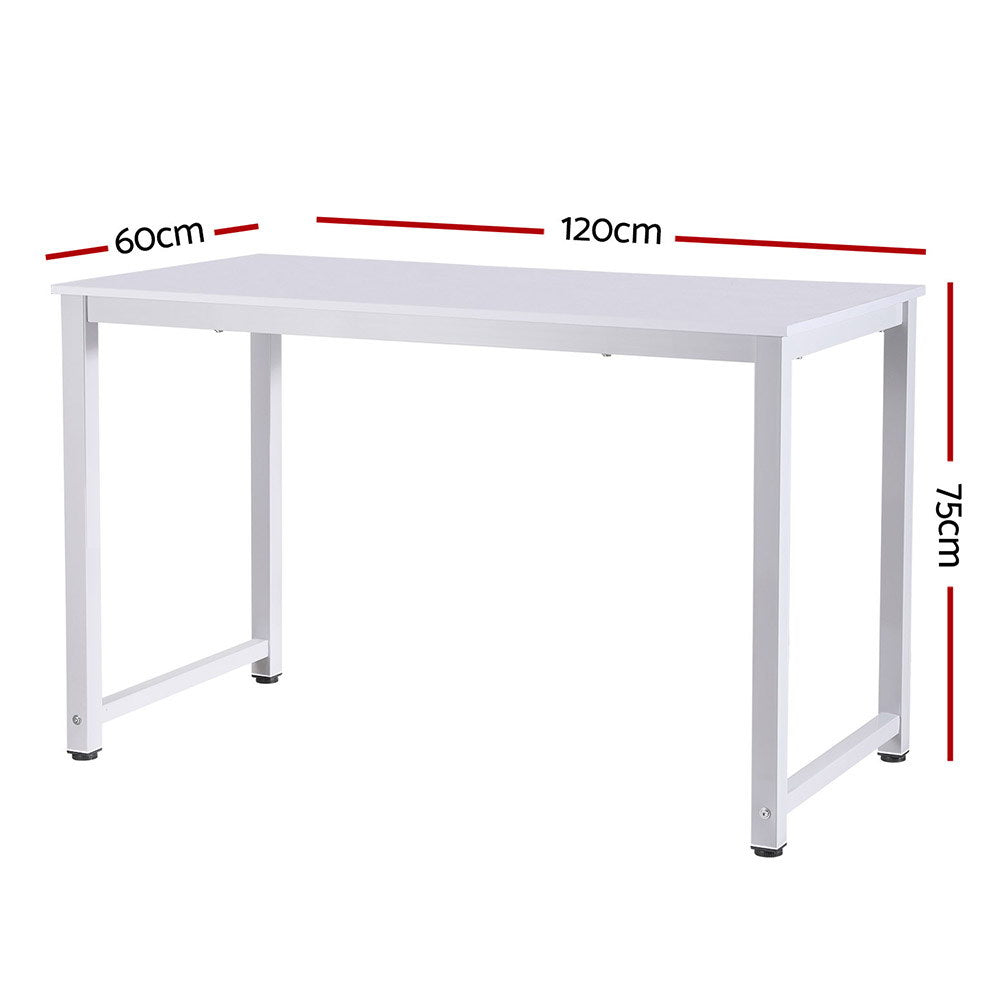 Artiss Computer Desk Home Office Study Table White 120CM-Furniture > Office-PEROZ Accessories