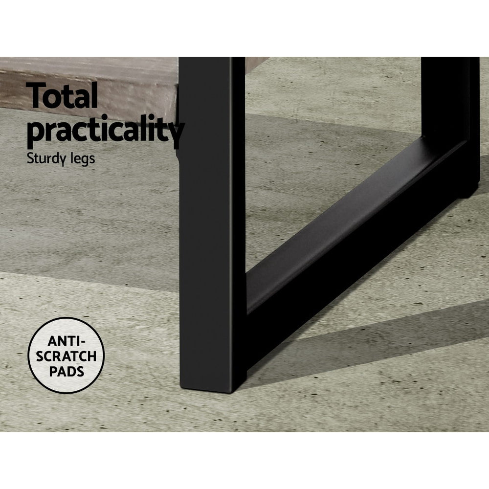 Artiss Bookshelf 5 Tiers - NOE Black and Oak-Bookcases & Shelves-PEROZ Accessories