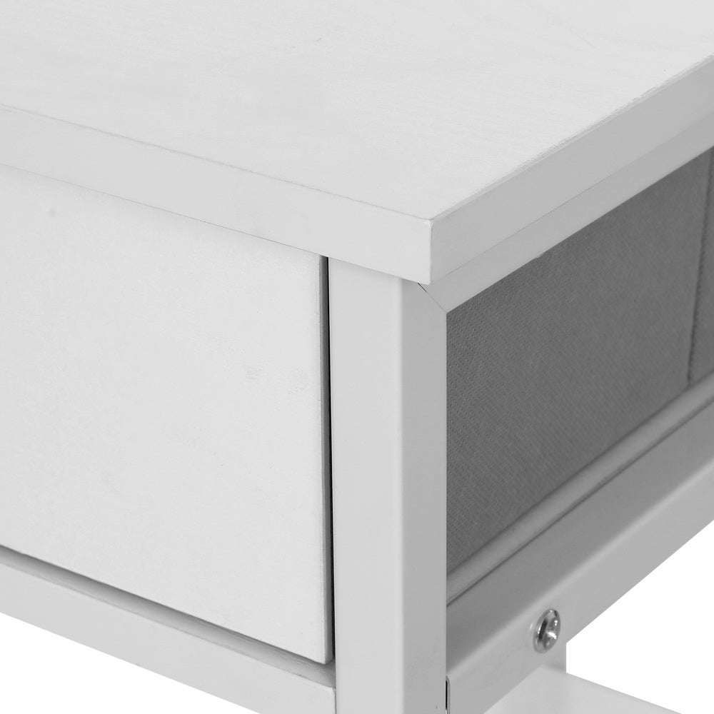 Artiss Computer Desk Drawer Shelves Study Table 120CM White-Furniture > Office-PEROZ Accessories