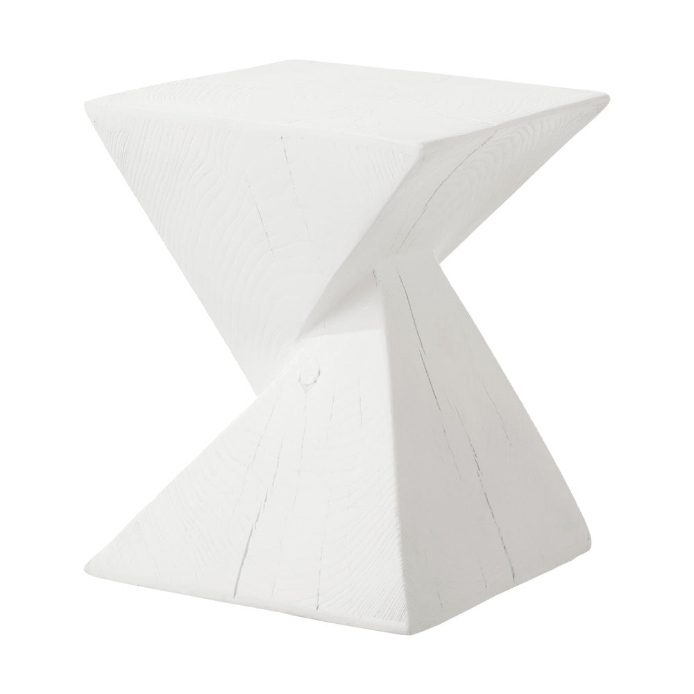 Oikiture Side Table Terrazzo Concrete White-BedSide Tabless-PEROZ Accessories
