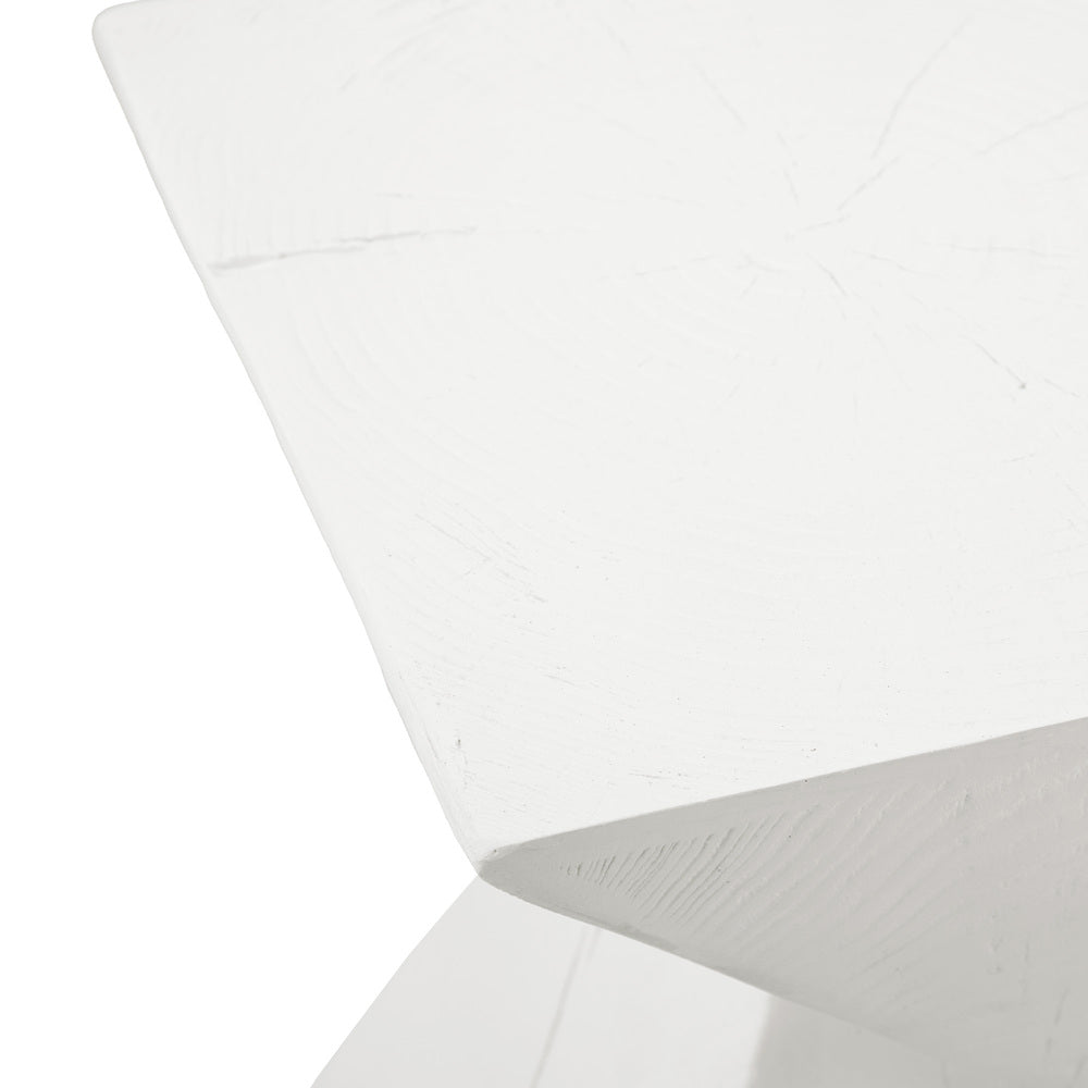 Oikiture Side Table Terrazzo Concrete White-BedSide Tabless-PEROZ Accessories