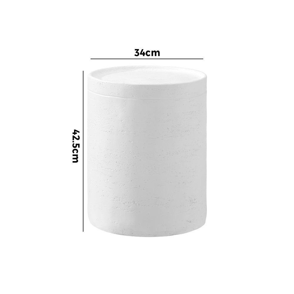 Oikiture Side Table Outdoor Stool Terrazzo Concrete-BedSide Tabless-PEROZ Accessories