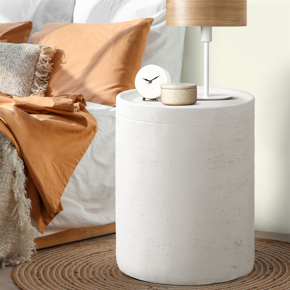 Oikiture Side Table Outdoor Stool Terrazzo Concrete-BedSide Tabless-PEROZ Accessories