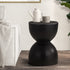 Oikiture Side Table Concrete Outdoor Indoor Black-BedSide Tabless-PEROZ Accessories
