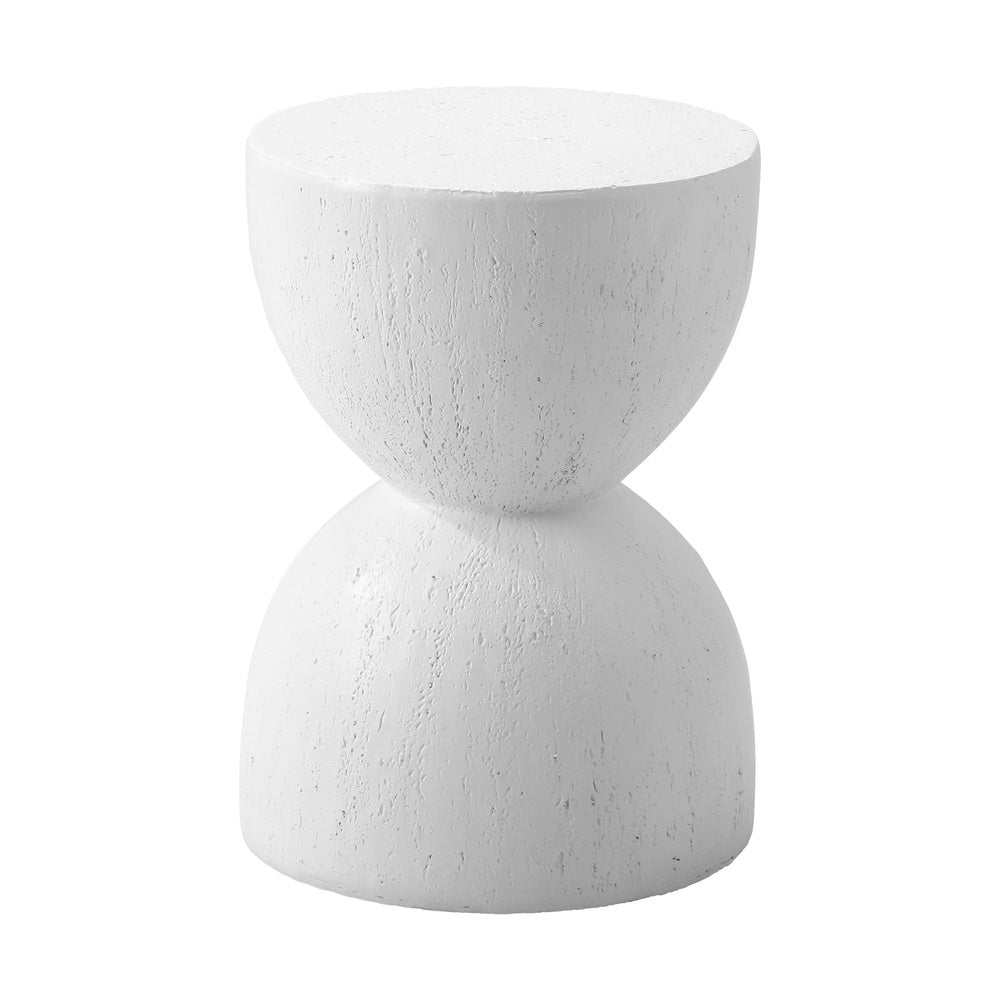 Oikiture End Table Terrazzo Hourglass Coffee Table Side Table Stool Stand-BedSide Tabless-PEROZ Accessories
