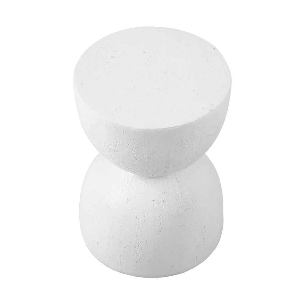 Oikiture End Table Terrazzo Hourglass Coffee Table Side Table Stool Stand-BedSide Tabless-PEROZ Accessories