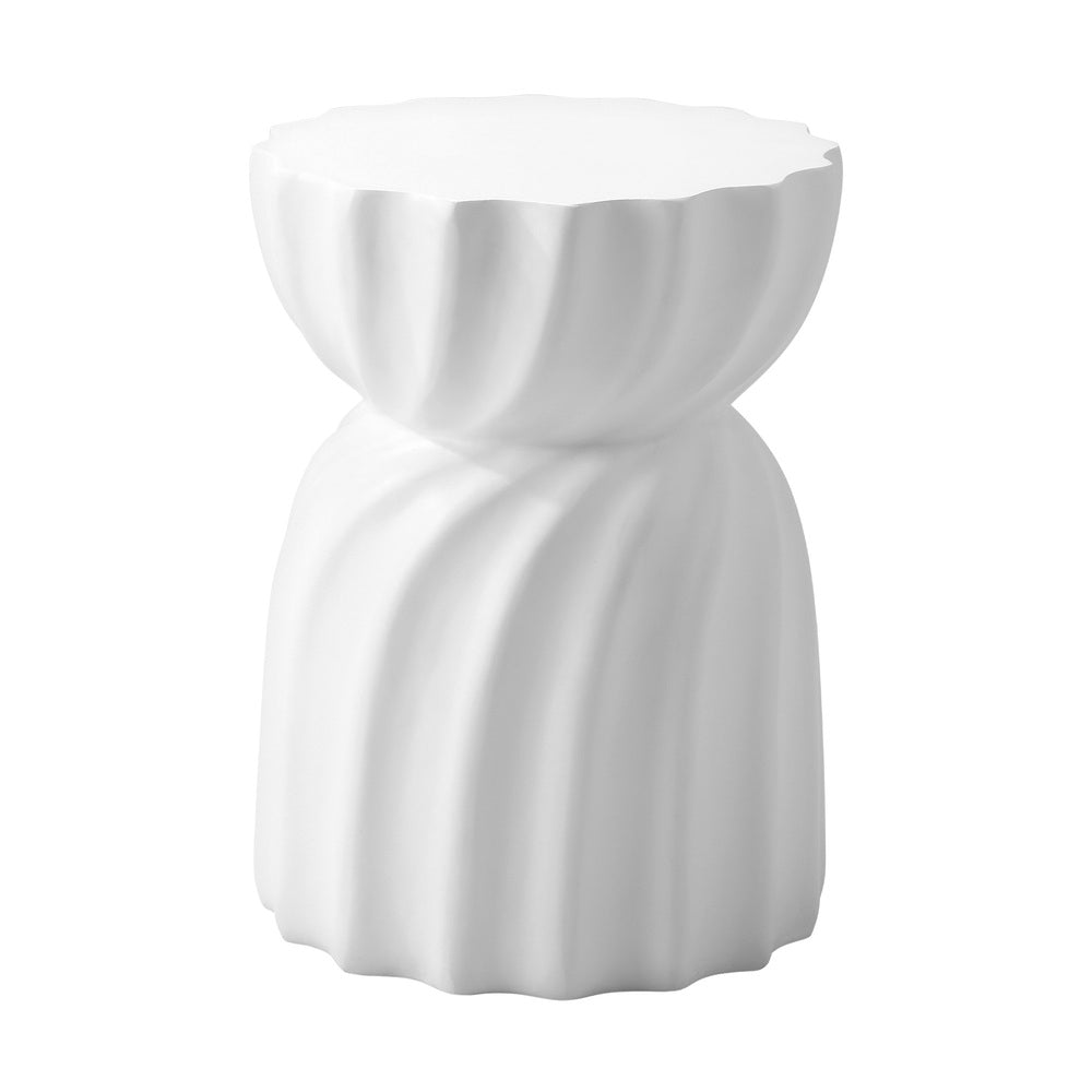 Oikiture End Table Coffee Side Table Terrazzo Hourglass Concrete Stool Stand-BedSide Tabless-PEROZ Accessories