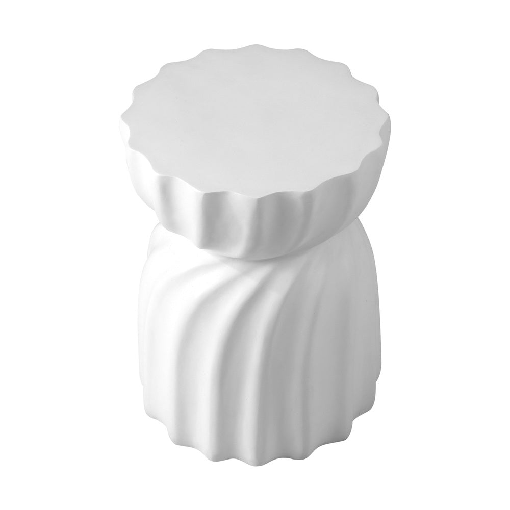 Oikiture End Table Coffee Side Table Terrazzo Hourglass Concrete Stool Stand-BedSide Tabless-PEROZ Accessories