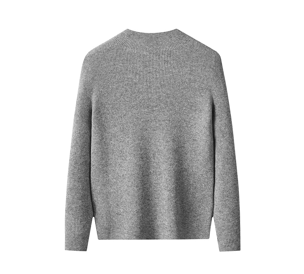 EVERAU 100% Wool Knitwear Sweater Roya