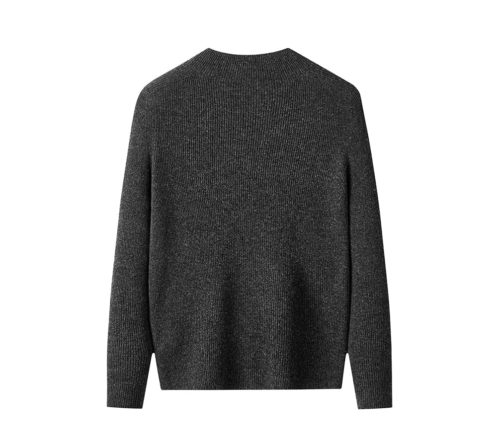 EVERAU 100% Wool Knitwear Sweater Roya