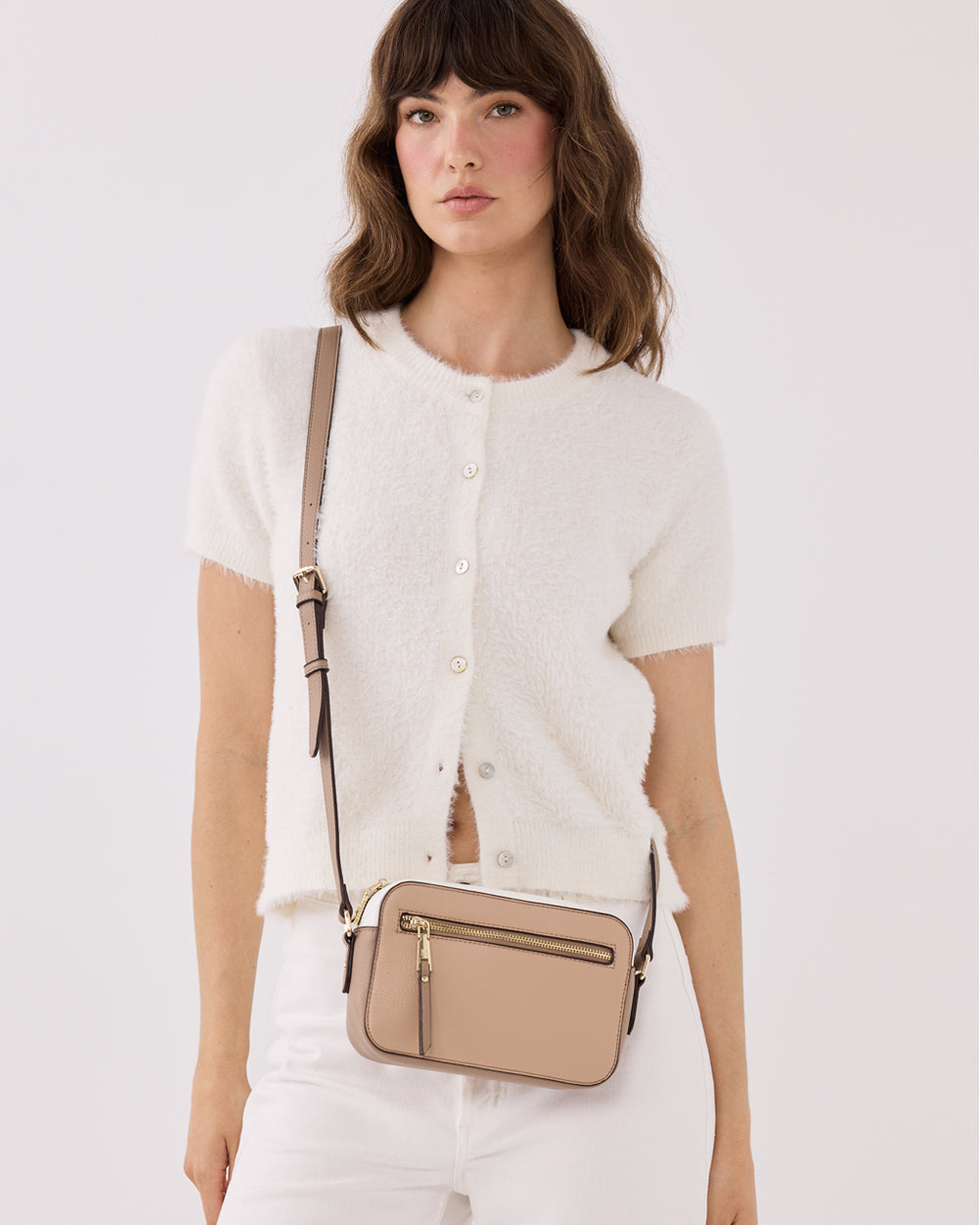 Nina Zip Front Cameral Crossbody Bag-Handbags-PEROZ Accessories