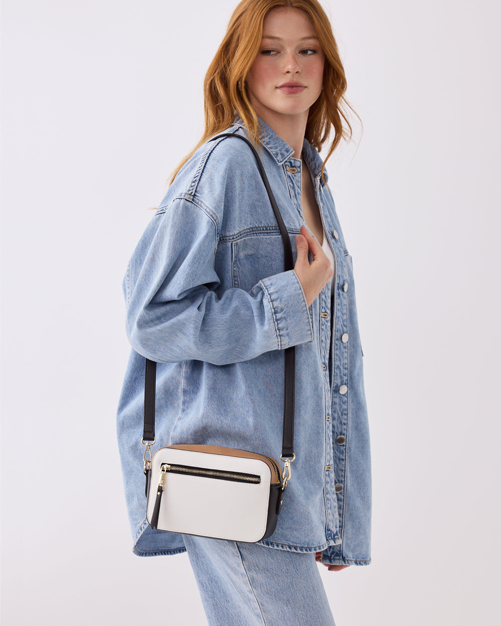 Nina Zip Front Cameral Crossbody Bag-Handbags-PEROZ Accessories