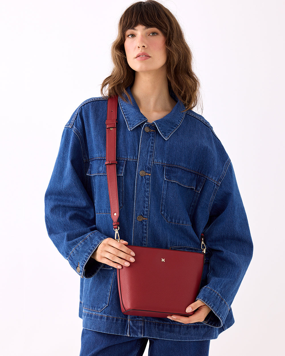 Remi Zip Top Bucket Crossbody Bag-Handbags-PEROZ Accessories