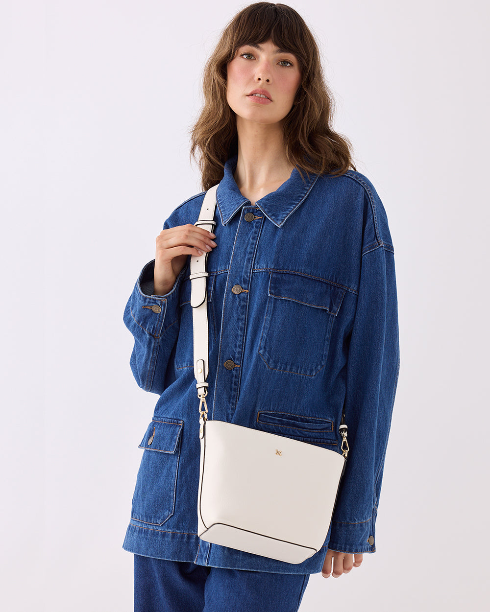 Remi Zip Top Bucket Crossbody Bag-Handbags-PEROZ Accessories