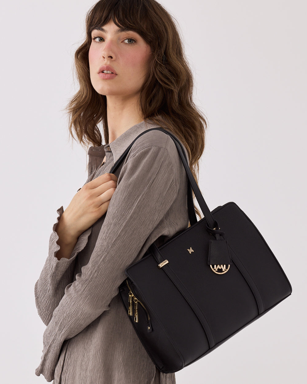 Annabelle Slim Medium 3 Compartment Tote-PEROZ Accessories