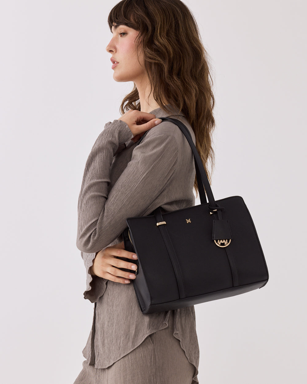 Annabelle Slim Medium 3 Compartment Tote-PEROZ Accessories