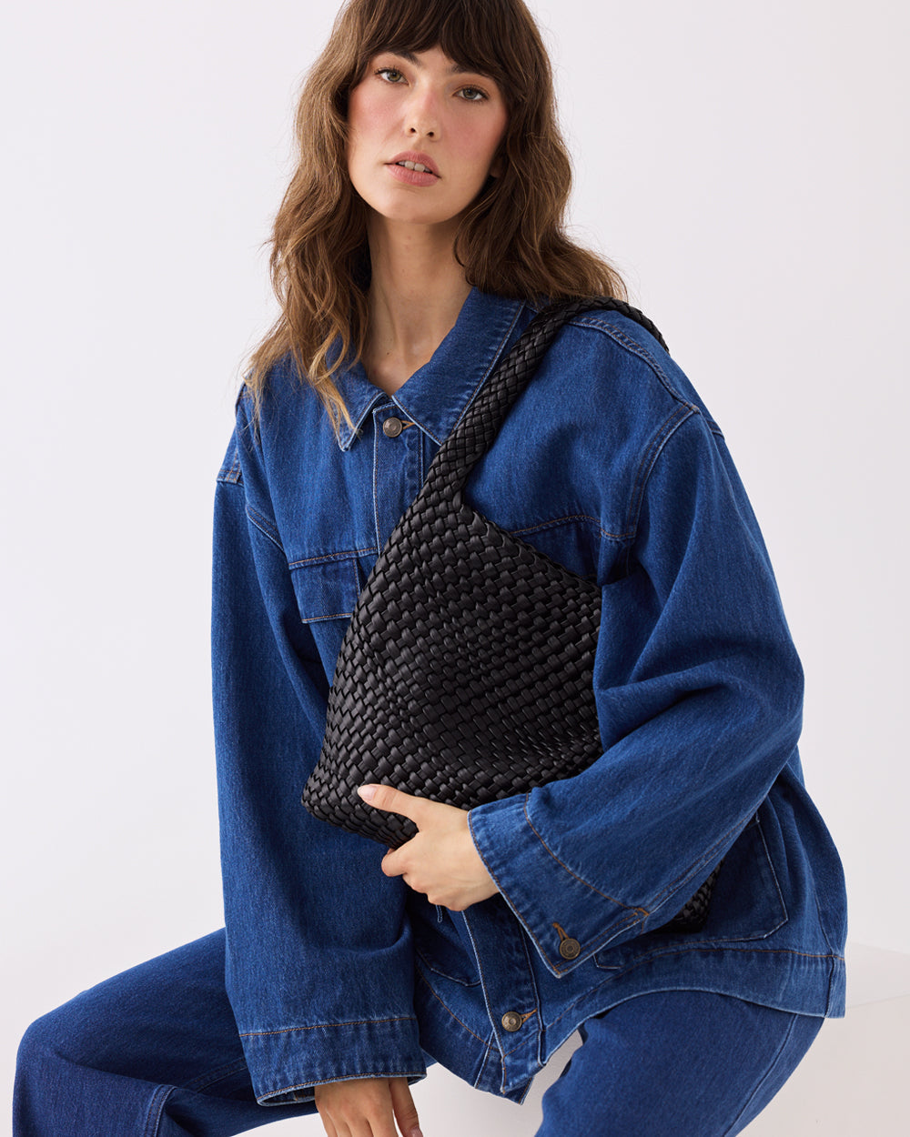 Lydia Weave Large Hobo-Handbags-PEROZ Accessories