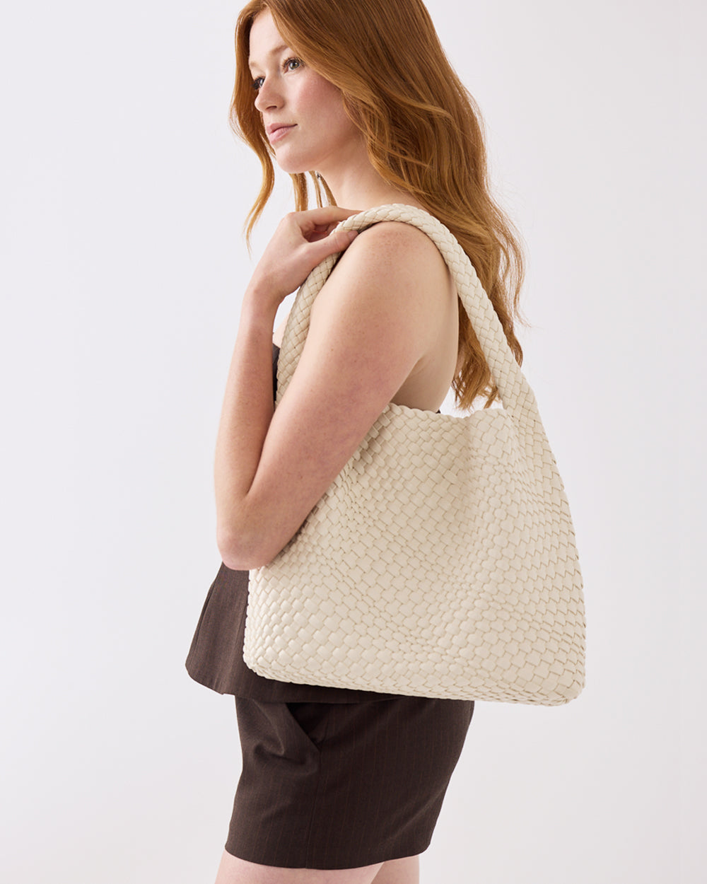 Lydia Weave Large Hobo-Handbags-PEROZ Accessories