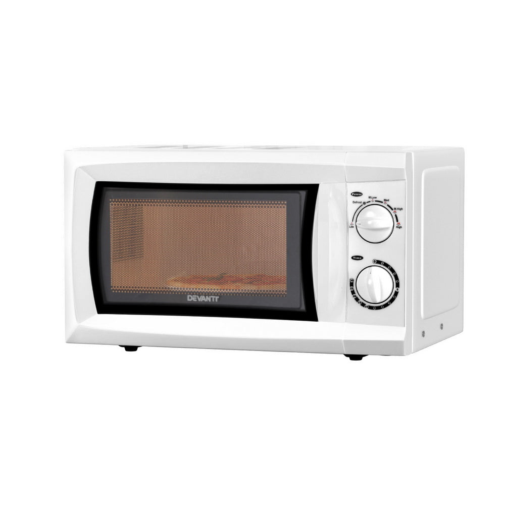 Devanti 20L Microwave Oven 800W White-Appliances > Kitchen Appliances > Microwave Ovens-PEROZ Accessories
