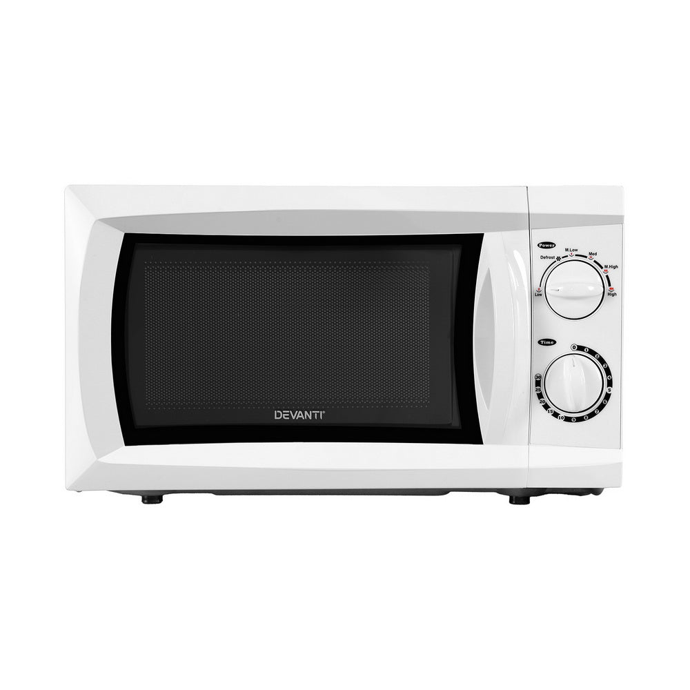 Devanti 20L Microwave Oven 800W White-Appliances > Kitchen Appliances > Microwave Ovens-PEROZ Accessories