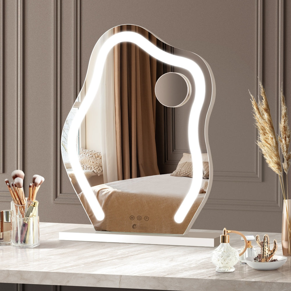Oikiture Bluetooth Hollywood Makeup Mirror LED 45x58cm-Makeup Mirrors-PEROZ Accessories