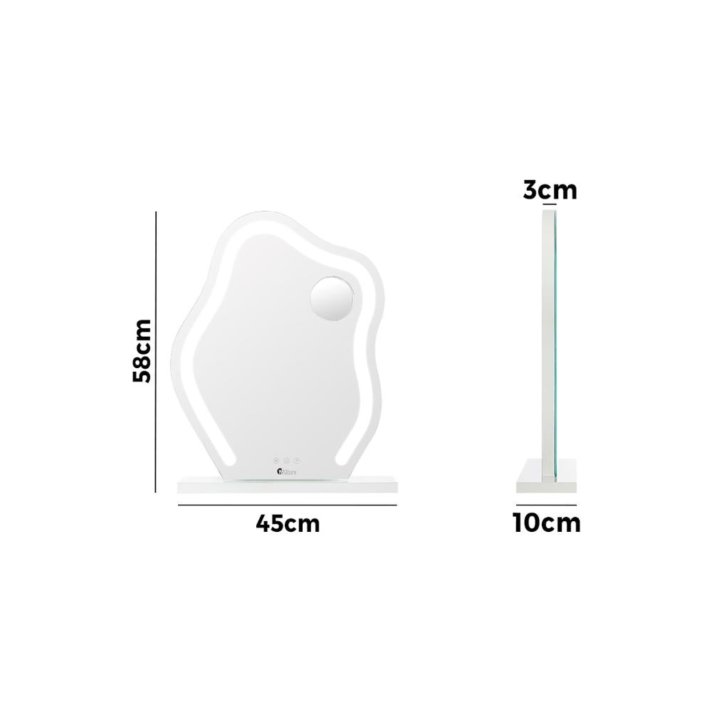 Oikiture Bluetooth Hollywood Makeup Mirror LED 45x58cm-Makeup Mirrors-PEROZ Accessories