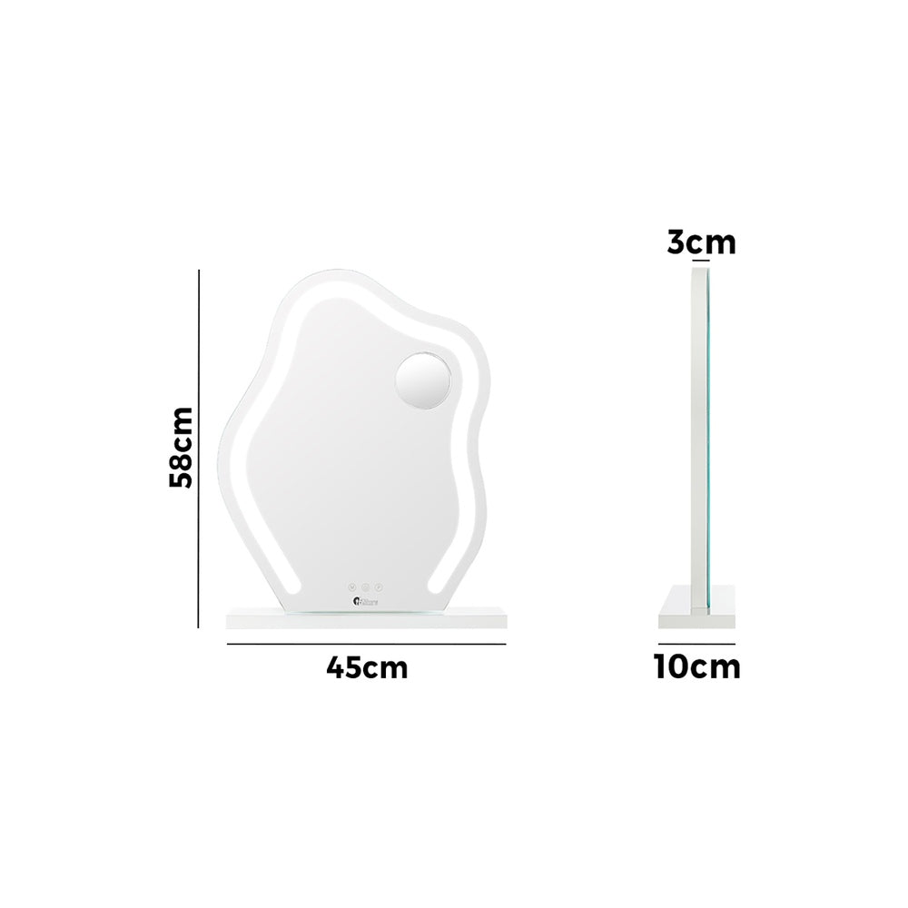 Oikiture Bluetooth Hollywood Makeup Mirror LED 45x58cm-Makeup Mirrors-PEROZ Accessories