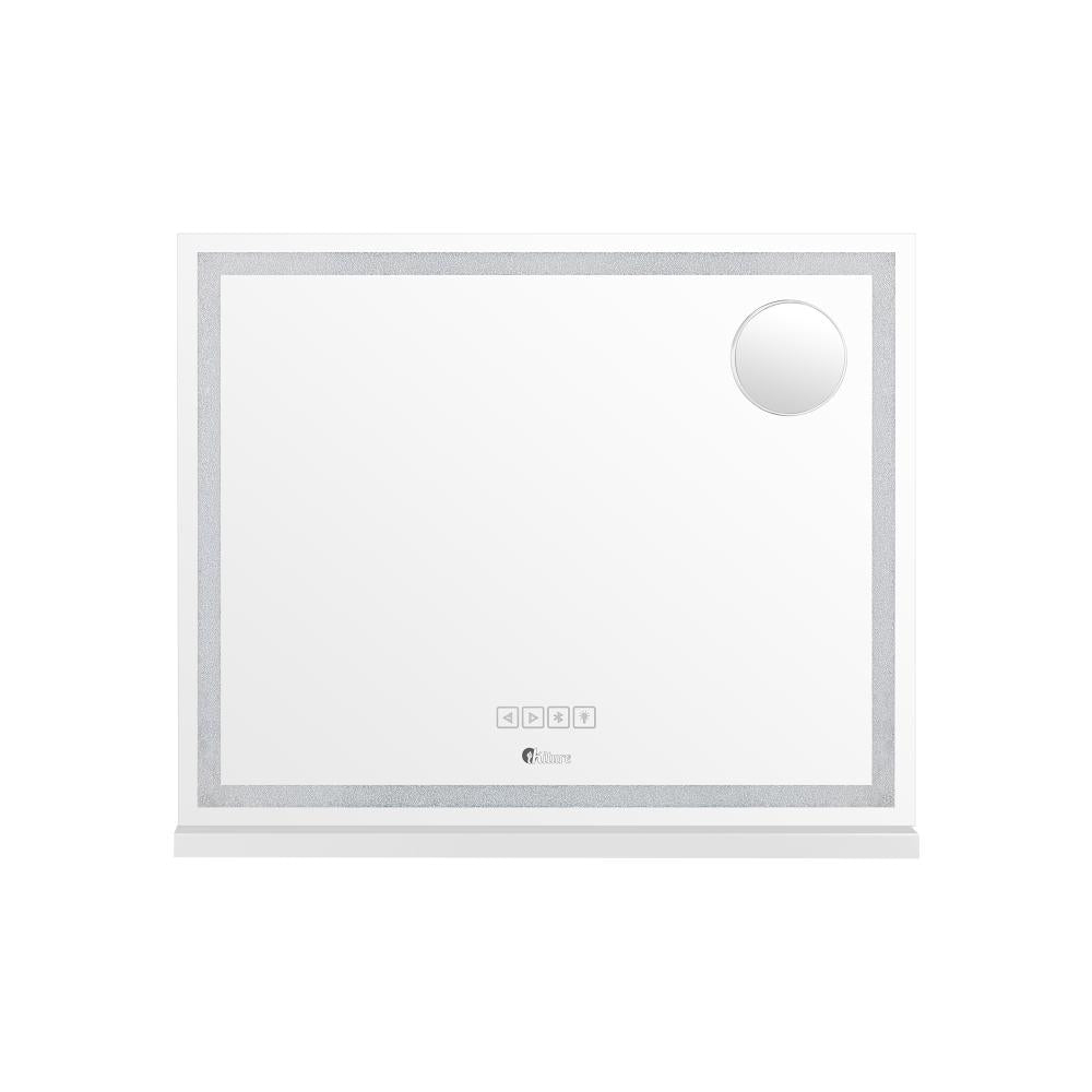 Oikiture Bluetooth Makeup Mirror Crystal LED 58x49cm-Makeup Mirrors-PEROZ Accessories