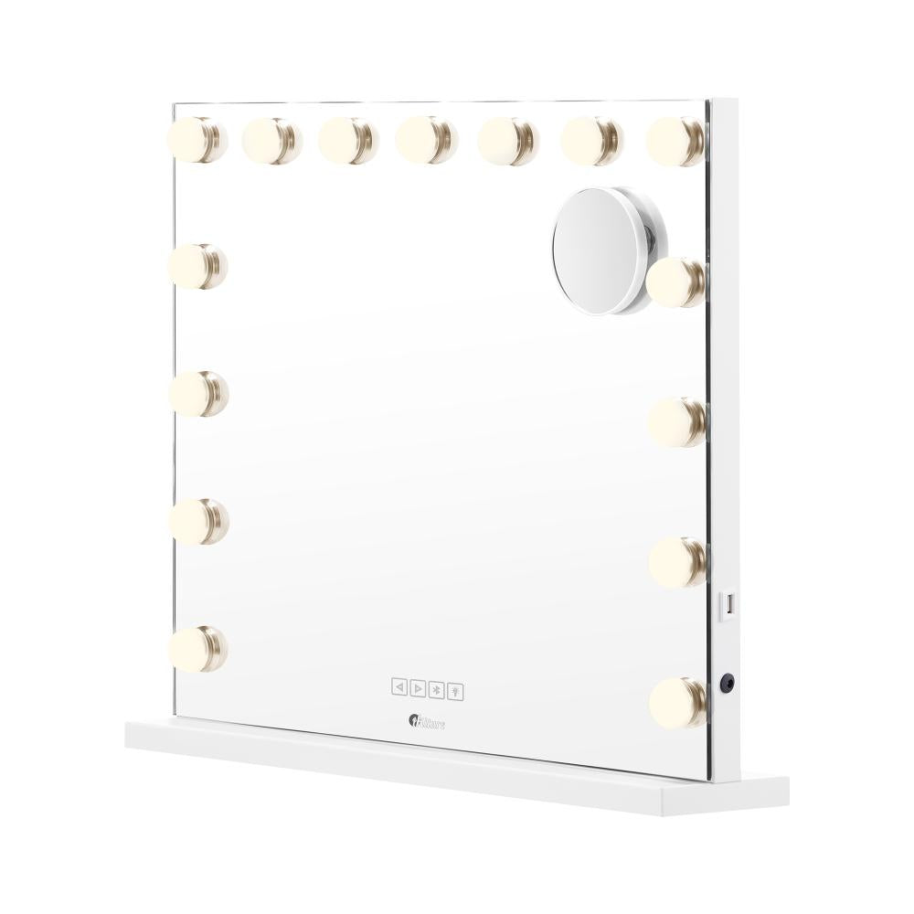 Oikiture Bluetooth Hollywood Makeup Mirror LED 60x52cm-Makeup Mirrors-PEROZ Accessories