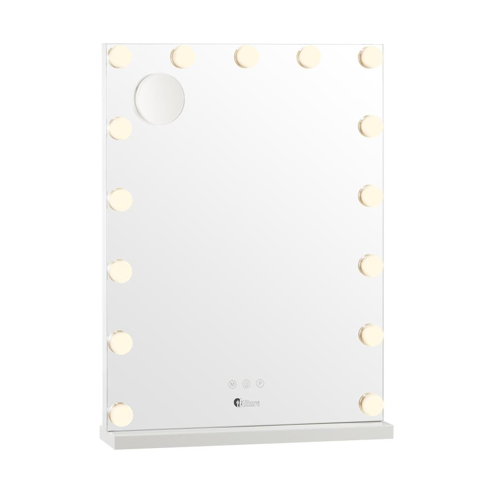 Oikiture LED Makeup Mirror Bluetooth Hollywood 61x43cm-Makeup Mirrors-PEROZ Accessories