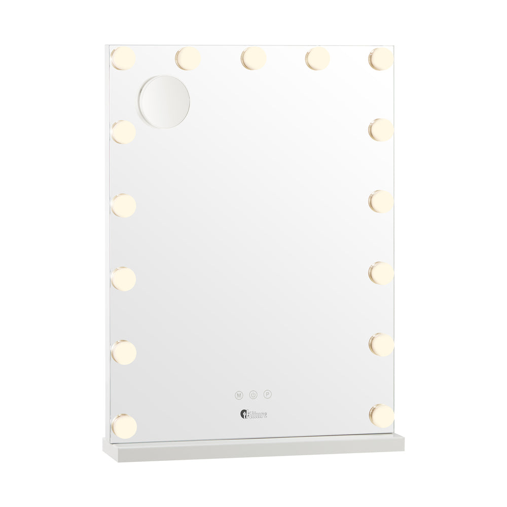 Oikiture LED Makeup Mirror Bluetooth Hollywood 61x43cm-Makeup Mirrors-PEROZ Accessories