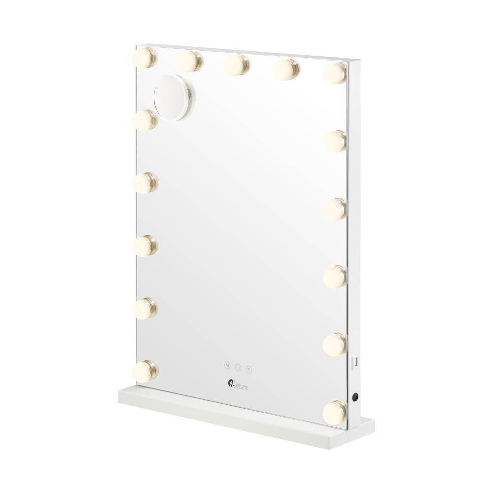 Oikiture LED Makeup Mirror Bluetooth Hollywood 61x43cm-Makeup Mirrors-PEROZ Accessories