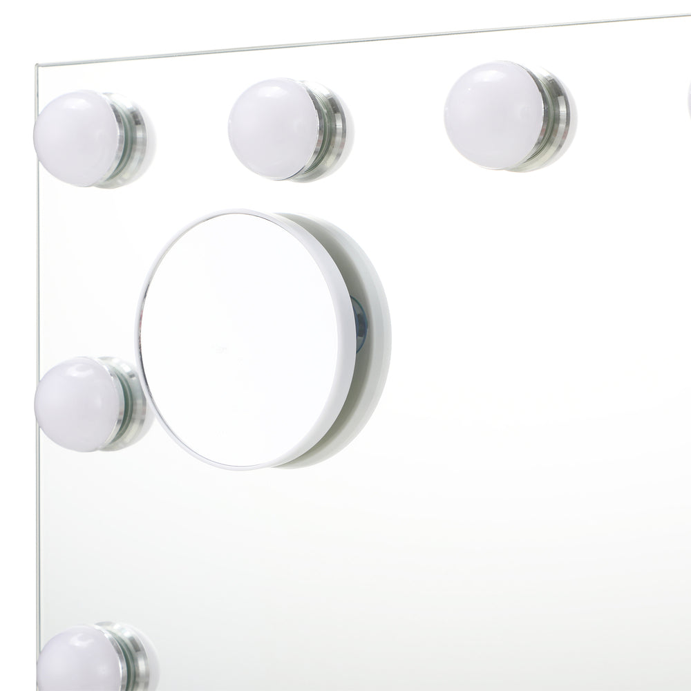 Oikiture LED Makeup Mirror Bluetooth Hollywood 61x43cm-Makeup Mirrors-PEROZ Accessories