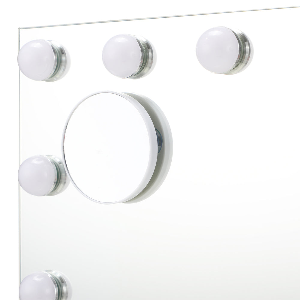Oikiture LED Makeup Mirror Bluetooth Hollywood 61x43cm-Makeup Mirrors-PEROZ Accessories