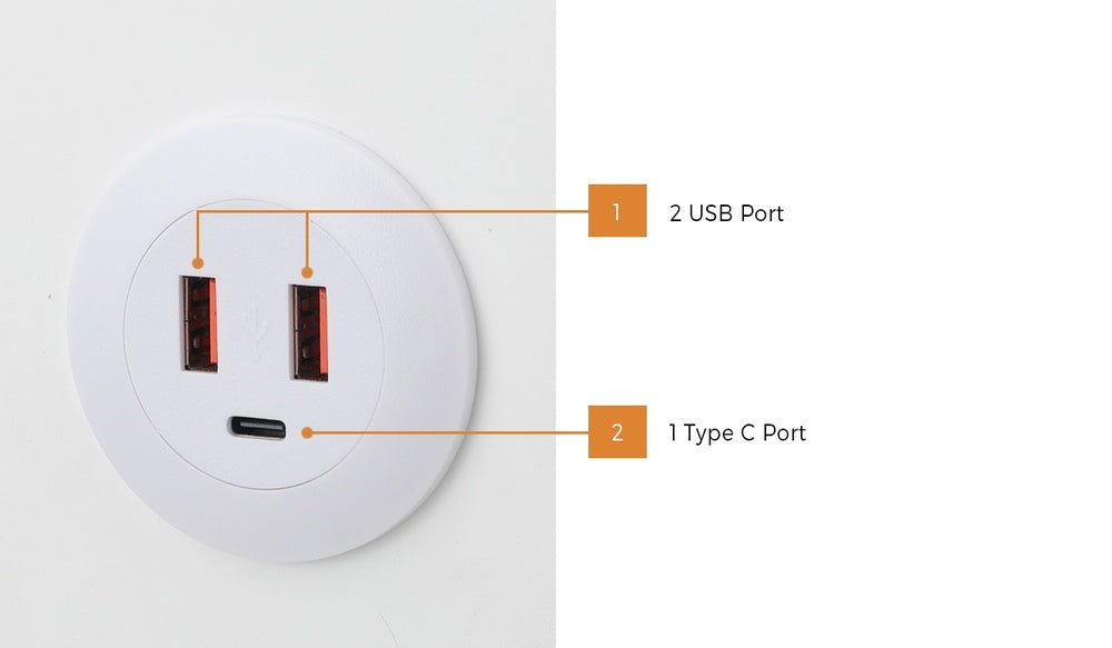 Oikiture Wooden Makeup Mirror 73x53cm USB Type C Port-Makeup Mirrors-PEROZ Accessories